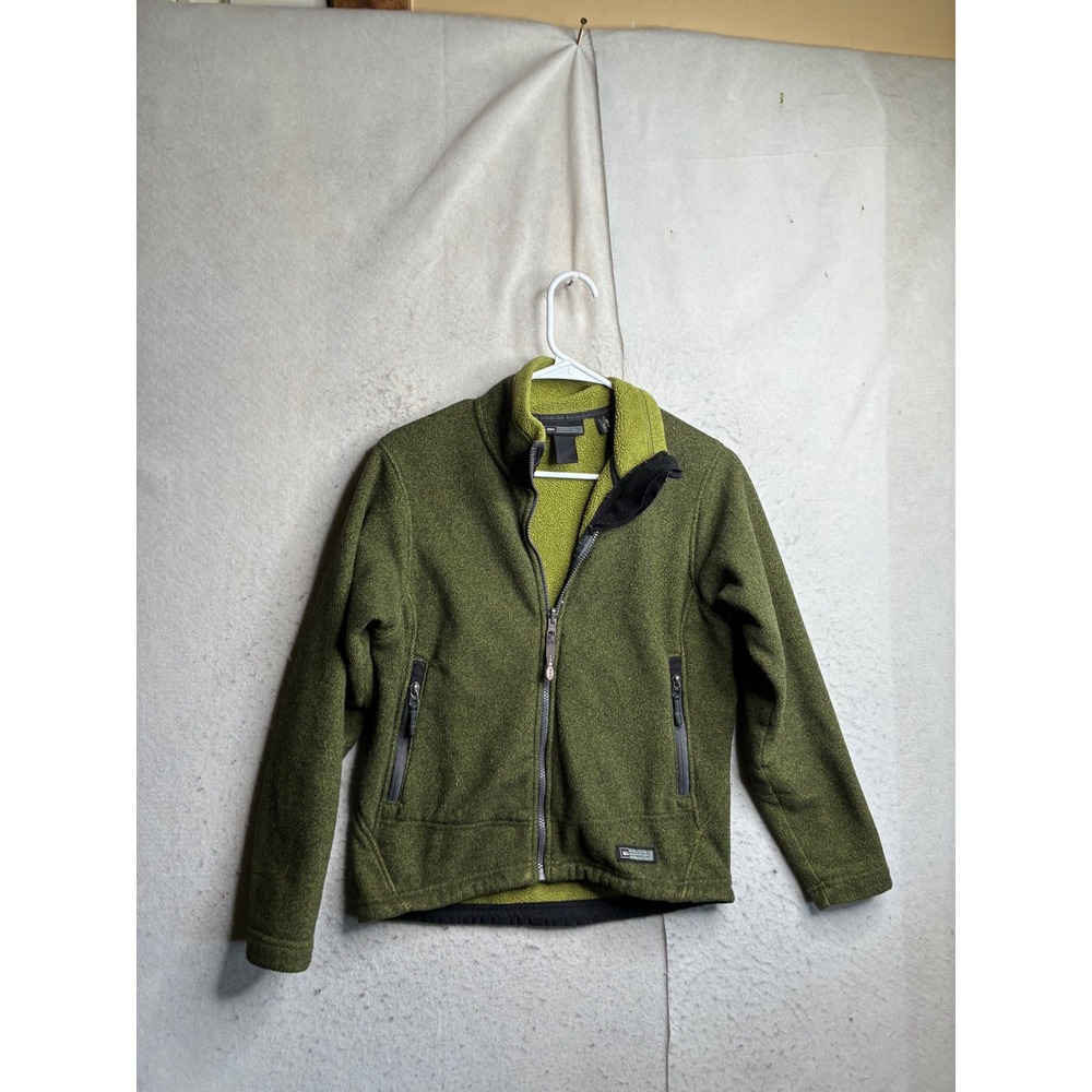 REI Polartec Fleece Jacket Womens Small Green Full Zip Sweater Knit 41340